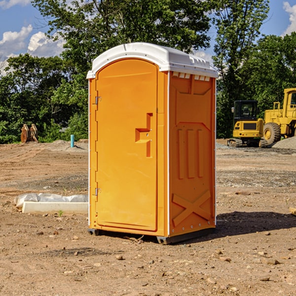 how often are the portable toilets cleaned and serviced during a rental period in Dana IN